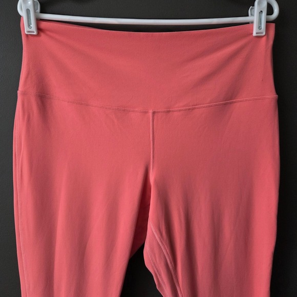 Lululemon Align High Rise 25 Crop Leggings Coral Pink Size 14 Nulu Athleisure - Picture 2 of 10